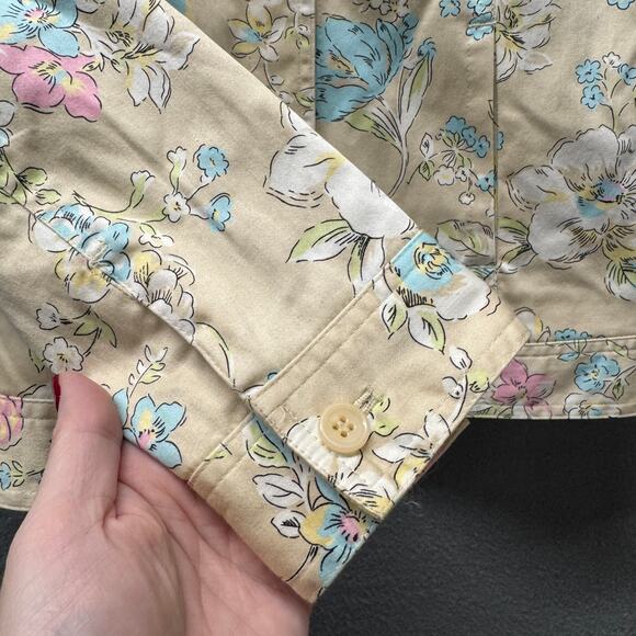 Oscar de la Renta Jacket Womens 10 Floral Button Up Lined + Pockets Vintage - Picture 6 of 9